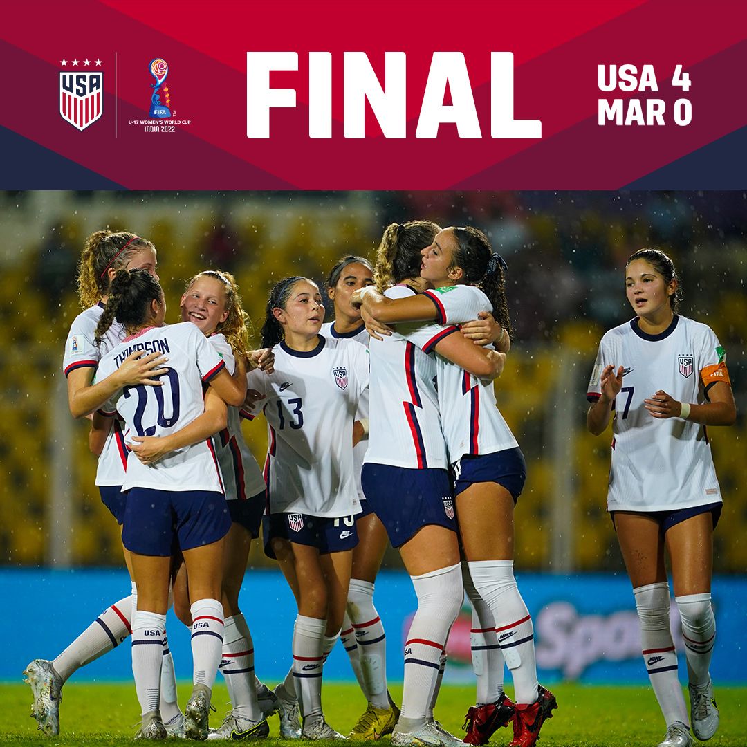 Braces From Charlotte Kohler And Samantha Smith Lead USA To 4-0 Win Against Morocco To Top Group A At 2022 FIFA U-17 Women’s World Cup In India