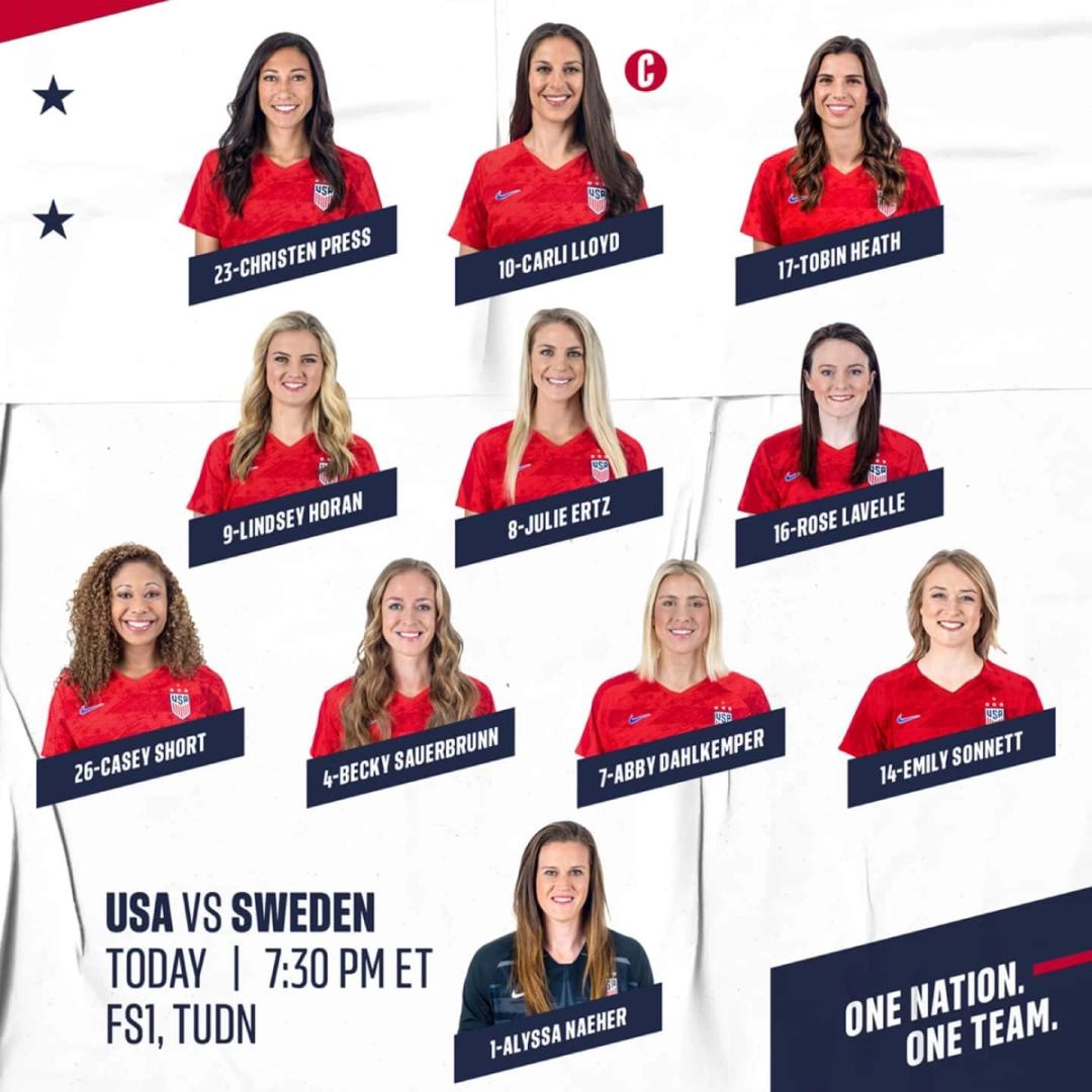 USWNT vs Sweden Lineup Schedule and TV Channels