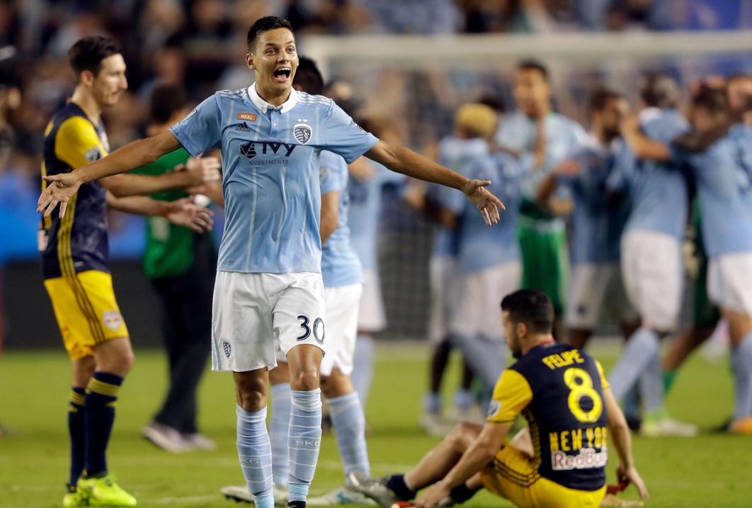 Daniel Salloi on the field for Sporting KC