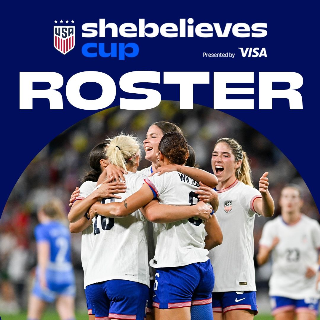 Hayes Names 23-Player USWNT Roster for 2025 SheBelieves Cup, Presented by Visa