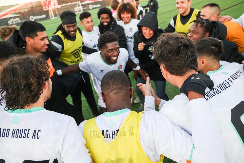 Chicago House and captain AR Smith celebrate reaching the 2024 Open Cup