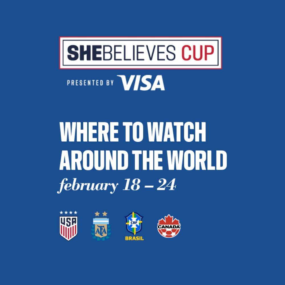 2021 SheBelieves Cup Presented by Visa will be Broadcast to 27 Countries Around the World