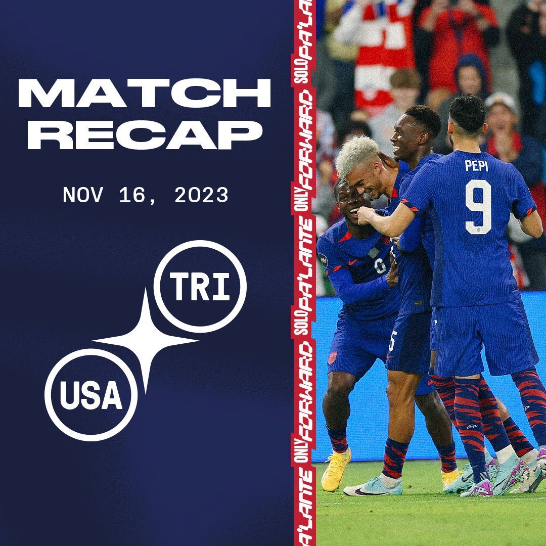 usmnt vs trinidad and tobago 11 16 23 highlights match recap goals stats