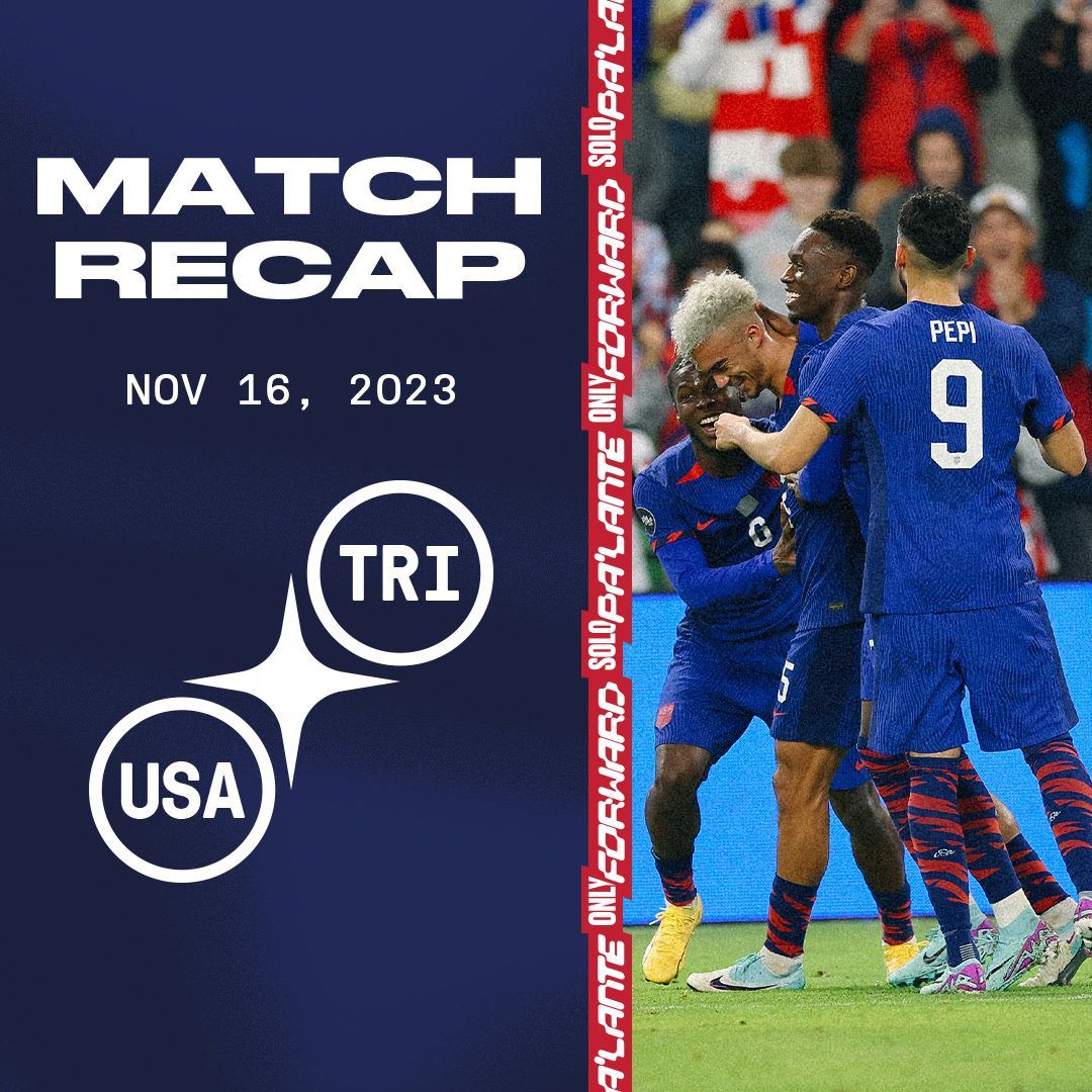 U.S. Men’s National Team Earns Crucial 3-0 Win against Trinidad and Tobago in First Leg of Concacaf Nations League Quarterfinal Round