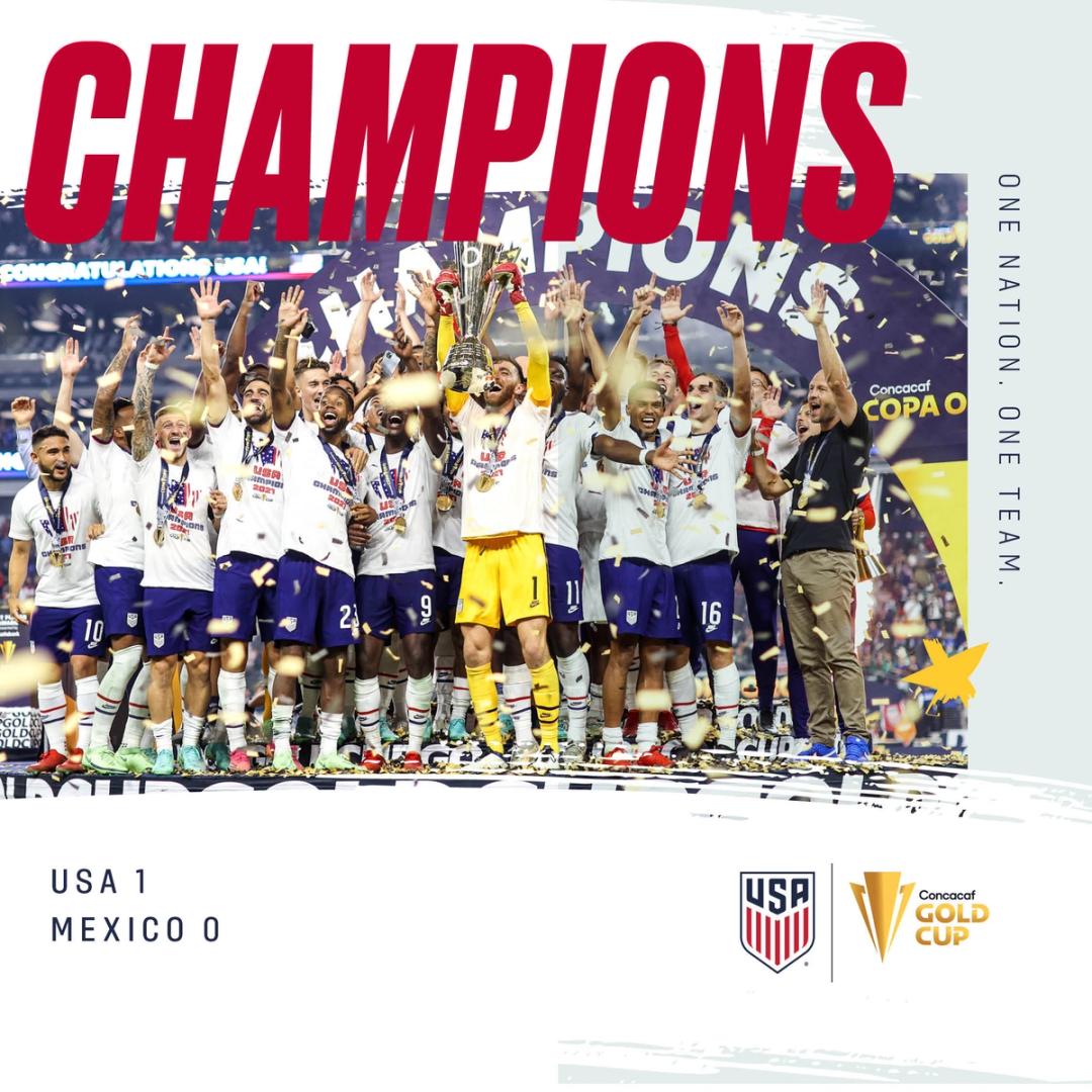 2021 Concacaf Gold Cup Final USMNT 1 Mexico 0 Match Report Stats and Bracket