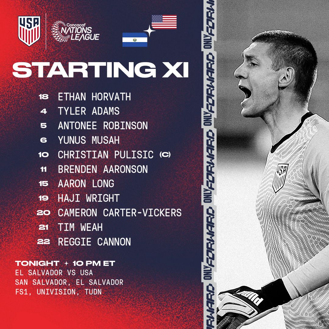 Concacaf Nations League: USA vs. El Salvador - Lineup, Schedule & TV Channels