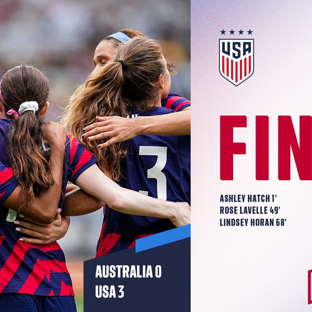 Goals From Ashley Hatch, Rose Lavelle And Lindsey Horan Plus Stellar Goalkeeping From Debutant Casey Murphy Boost USWNT To 3-0 Win Over Australia In Sydney