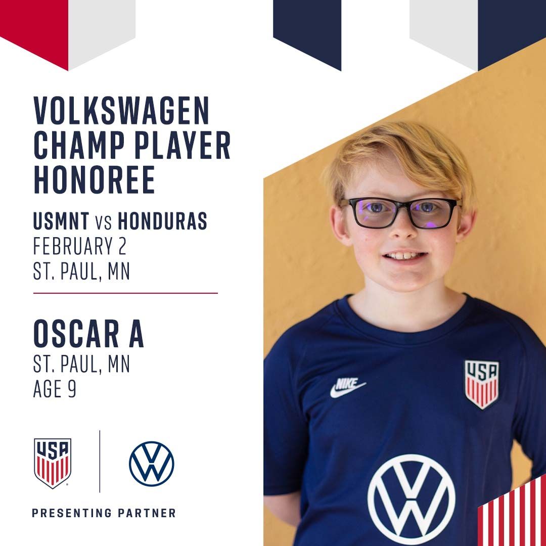 VW Champ Player Honoree Oscar USMNT vs Honduras