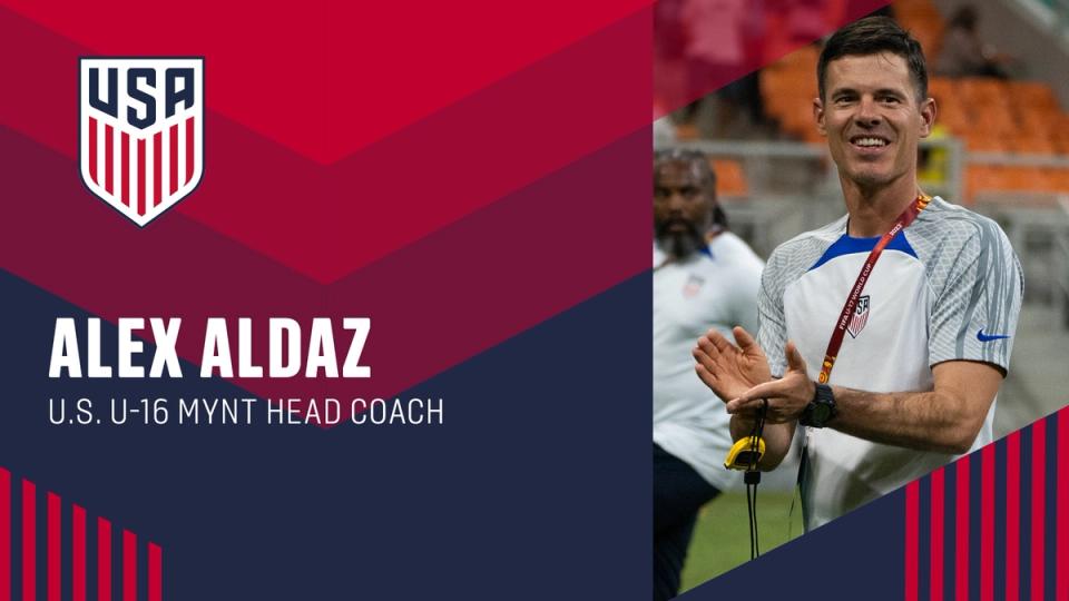 Graphic with a photo of Alex Aldaz and text Alex Aldaz U.S. U-16 MYNT Head Coach​​​​‌﻿‍﻿​‍​‍‌‍﻿﻿‌﻿​‍‌‍‍‌‌‍‌﻿‌‍‍‌‌‍﻿‍​‍​‍​﻿‍‍​‍​‍‌﻿​﻿‌‍​‌‌‍﻿‍‌‍‍‌‌﻿‌​‌﻿‍‌​‍﻿‍‌‍‍‌‌‍﻿﻿​‍​‍​‍﻿​​‍​‍‌‍‍​‌﻿​‍‌‍‌‌‌‍‌‍​‍​‍​﻿‍‍​‍​‍‌‍‍​‌﻿‌​‌﻿‌​‌﻿​​‌﻿​﻿​﻿‍‍​‍﻿﻿​‍﻿﻿‌﻿‌‌‌﻿​﻿‌﻿​﻿‌‍‌‍​‍﻿‍‌﻿​﻿‌‍​‌‌‍﻿‍‌‍‍‌‌﻿‌​‌﻿‍‌​‍﻿‍‌﻿​﻿‌﻿‌​‌﻿‌‌‌‍‌​‌‍‍‌‌‍﻿﻿​‍﻿﻿‌‍‍‌‌‍﻿‍‌﻿‌​‌‍‌‌‌‍﻿‍‌﻿‌​​‍﻿﻿‌‍‌‌‌‍‌​‌‍‍‌‌﻿‌​​‍﻿﻿‌‍﻿‌‌‍﻿﻿‌‍‌​‌‍‌‌​﻿﻿‌‌﻿​​‌﻿​‍‌‍‌‌‌﻿​﻿‌‍‌‌‌‍﻿‍‌﻿‌​‌‍​‌‌﻿‌​‌‍‍‌‌‍﻿﻿‌‍﻿‍​﻿‍﻿‌‍‍‌‌‍‌​​﻿﻿‌​﻿‌​‌‍​﻿‌‍​﻿​﻿‍​‌‍‌‌‌‍​﻿​﻿​﻿‌‍‌​​‍﻿‌​﻿‍​‌‍​‌‌‍‌​‌‍​‌​‍﻿‌​﻿‌​​﻿‍​​﻿‌​‌‍‌‌​‍﻿‌​﻿‍‌‌‍‌​​﻿‌﻿​﻿​‍​‍﻿‌‌‍​‌‌‍​﻿‌‍‌​​﻿​‍​﻿‌​​﻿‌‍​﻿‌﻿‌‍‌‍‌‍‌‌​﻿​‍​﻿‌‍​﻿‌‌​﻿‍﻿‌﻿‌​‌﻿‍‌‌﻿​​‌‍‌‌​﻿﻿‌‌﻿​﻿‌﻿‌​‌‍﻿﻿‌﻿​‍‌﻿‍‌​﻿‍﻿‌﻿​​‌‍​‌‌﻿‌​‌‍‍​​﻿﻿‌‌‍​﻿‌‍﻿﻿‌‍﻿‍‌﻿‌​‌‍‌‌‌‍﻿‍‌﻿‌​​‍‌‌​﻿‌‌‌​​‍‌‌﻿﻿‌‍‍﻿‌‍‌‌‌﻿‍‌​‍‌‌​﻿​﻿‌​‌​​‍‌‌​﻿​﻿‌​‌​​‍‌‌​﻿​‍​﻿​‍​﻿‍​​﻿‍​​﻿​‍‌‍‌‌​﻿‌‌​﻿‍‌‌‍‌‍‌‍‌​​﻿​​​﻿‌‌​﻿​﻿​﻿‍​​‍‌‌​﻿​‍​﻿​‍​‍‌‌​﻿‌‌‌​‌​​‍﻿‍‌‍‍‌‌‍﻿‌‌‍​‌‌‍‌﻿‌‍‌‌‌​﻿‌‌‍﻿﻿‌‍​‍‌‍‍‌‌‍﻿​‌‍‌‌​‍﻿‍‌‍​‌‌‍﻿​‌﻿‌​​﻿﻿﻿‌‍​‍‌‍​‌‌﻿​﻿‌‍‌‌‌‌‌‌‌﻿​‍‌‍﻿​​﻿﻿‌‌‍‍​‌﻿‌​‌﻿‌​‌﻿​​‌﻿​﻿​‍‌‌​﻿​﻿‌​​‌​‍‌‌​﻿​‍‌​‌‍​‍‌‌​﻿​‍‌​‌‍‌﻿‌‌‌﻿​﻿‌﻿​﻿‌‍‌‍​‍﻿‍‌﻿​﻿‌‍​‌‌‍﻿‍‌‍‍‌‌﻿‌​‌﻿‍‌​‍﻿‍‌﻿​﻿‌﻿‌​‌﻿‌‌‌‍‌​‌‍‍‌‌‍﻿﻿​‍‌‍‌‍‍‌‌‍‌​​﻿﻿‌​﻿‌​‌‍​﻿‌‍​﻿​﻿‍​‌‍‌‌‌‍​﻿​﻿​﻿‌‍‌​​‍﻿‌​﻿‍​‌‍​‌‌‍‌​‌‍​‌​‍﻿‌​﻿‌​​﻿‍​​﻿‌​‌‍‌‌​‍﻿‌​﻿‍‌‌‍‌​​﻿‌﻿​﻿​‍​‍﻿‌‌‍​‌‌‍​﻿‌‍‌​​﻿​‍​﻿‌​​﻿‌‍​﻿‌﻿‌‍‌‍‌‍‌‌​﻿​‍​﻿‌‍​﻿‌‌​‍‌‍‌﻿‌​‌﻿‍‌‌﻿​​‌‍‌‌​﻿﻿‌‌﻿​﻿‌﻿‌​‌‍﻿﻿‌﻿​‍‌﻿‍‌​‍‌‍‌﻿​​‌‍​‌‌﻿‌​‌‍‍​​﻿﻿‌‌‍​﻿‌‍﻿﻿‌‍﻿‍‌﻿‌​‌‍‌‌‌‍﻿‍‌﻿‌​​‍‌‌​﻿‌‌‌​​‍‌‌﻿﻿‌‍‍﻿‌‍‌‌‌﻿‍‌​‍‌‌​﻿​﻿‌​‌​​‍‌‌​﻿​﻿‌​‌​​‍‌‌​﻿​‍​﻿​‍​﻿‍​​﻿‍​​﻿​‍‌‍‌‌​﻿‌‌​﻿‍‌‌‍‌‍‌‍‌​​﻿​​​﻿‌‌​﻿​﻿​﻿‍​​‍‌‌​﻿​‍​﻿​‍​‍‌‌​﻿‌‌‌​‌​​‍﻿‍‌‍‍‌‌‍﻿‌‌‍​‌‌‍‌﻿‌‍‌‌‌​﻿‌‌‍﻿﻿‌‍​‍‌‍‍‌‌‍﻿​‌‍‌‌​‍﻿‍‌‍​‌‌‍﻿​‌﻿‌​​‍​‍‌﻿﻿‌