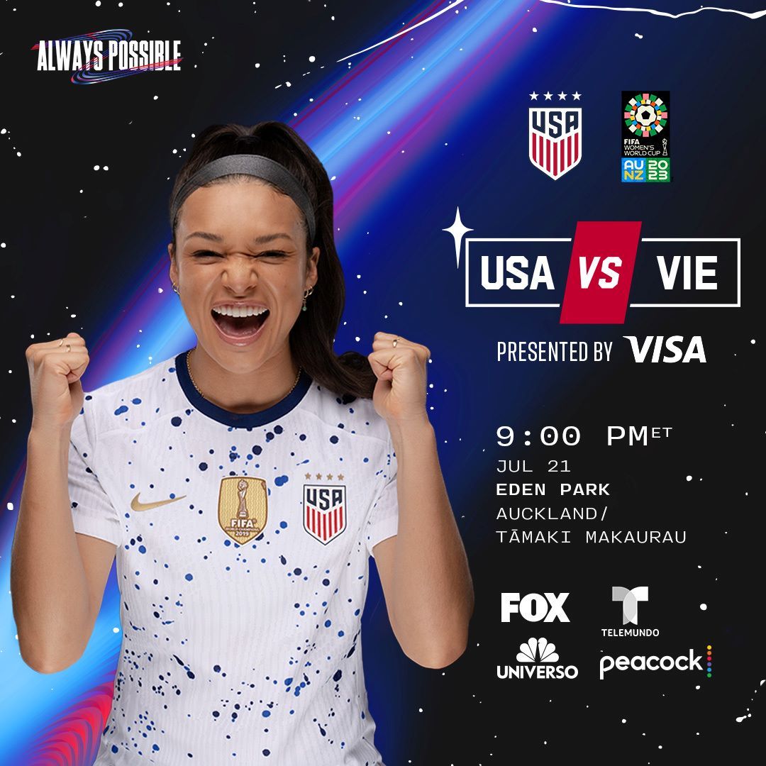 USWNT Set To Open 2023 FIFA Women’s World Cup Against Vietnam
