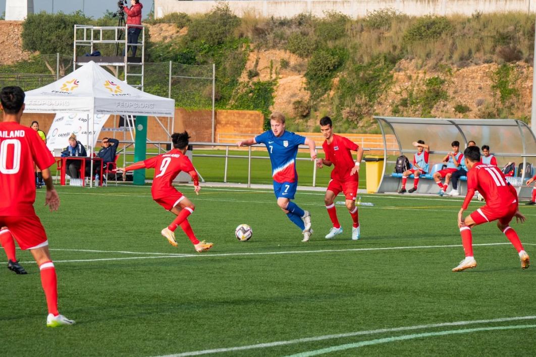 The US CP MNT in action on the field against Thailand