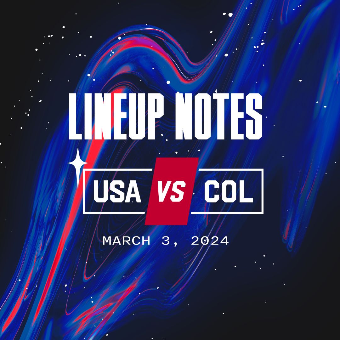 concacaf w gold cup uswnt vs colombia usa starting lineup today starting 11 lineup notes