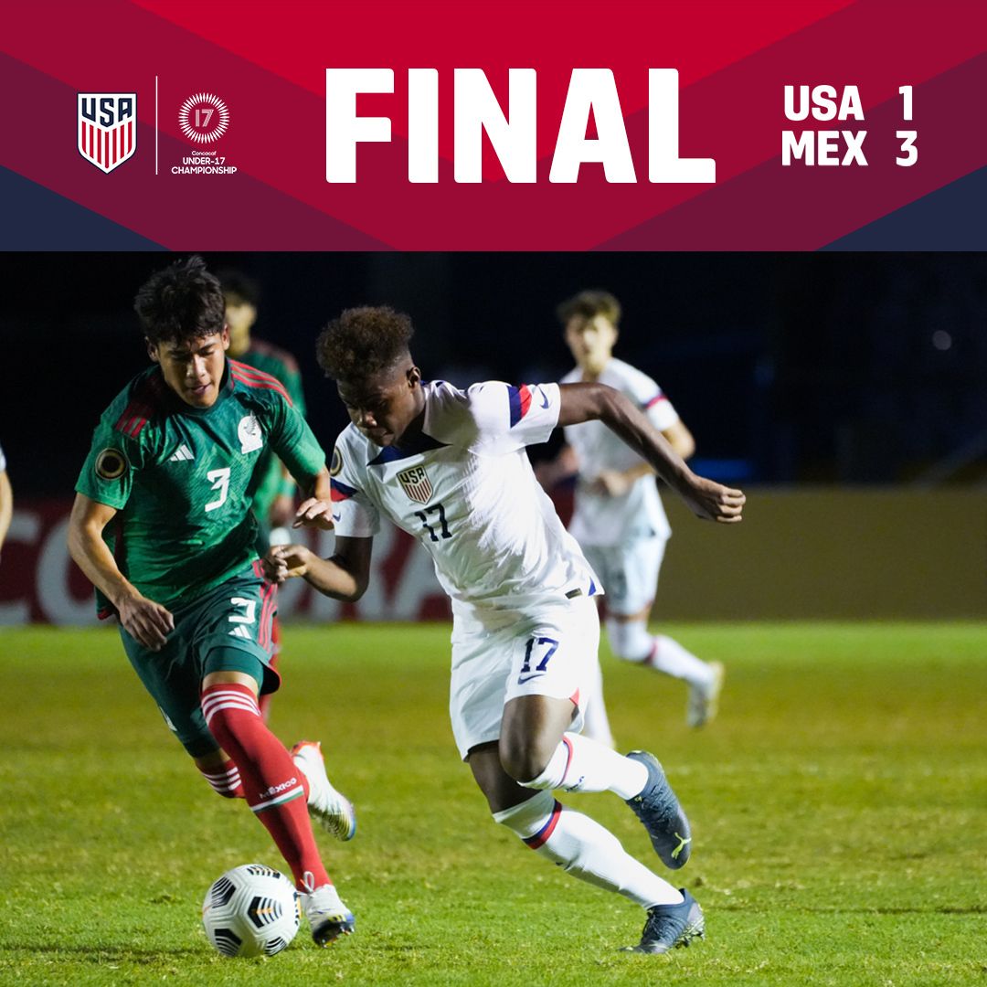U.S. U-17 Men’s Youth National Team Falls 3-1 To Mexico In Concacaf U-17 Championship Final Despite Resilient Performance