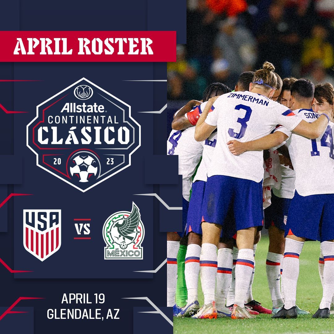 Twenty-Three Players Called Up To BioSteel USMNT Training Camp For Allstate Continental Clásico Against Mexico