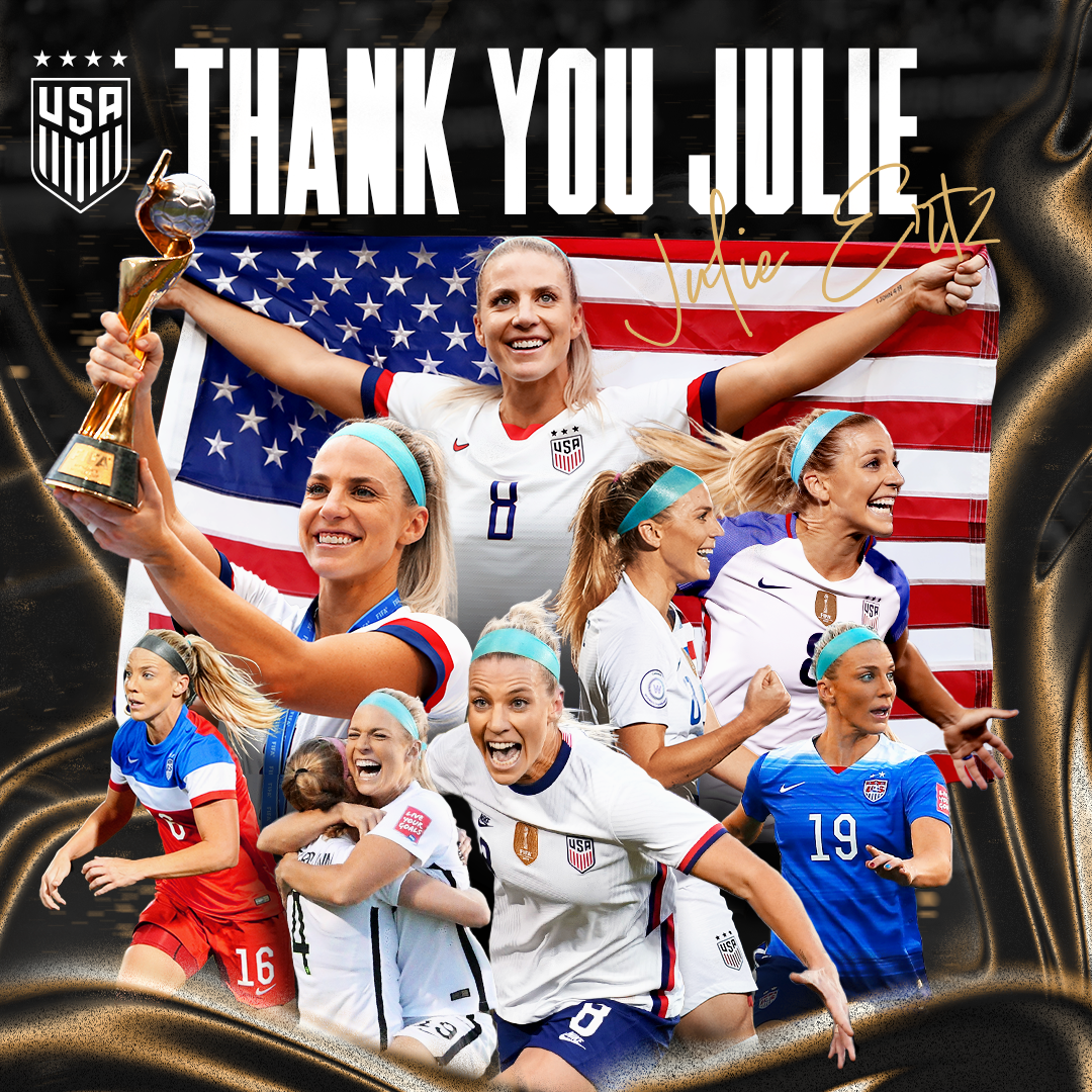 Two-Time World Cup Champion Julie Ertz Announces Retirement from Professional Soccer