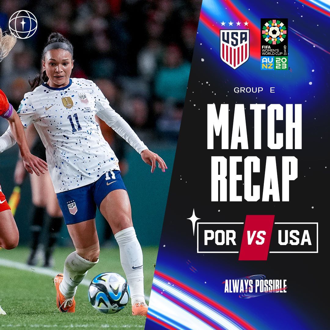 U.S. Women’s National Team Advances to 2023 FIFA Women’s World Cup Round Of 16 with 0-0 Draw Against Portugal
