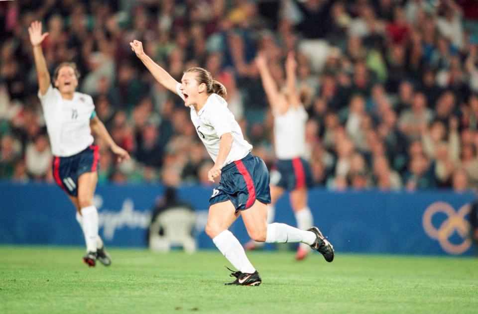 Milbrett scored the game-winning goal against China to help USA earn the inaugural gold medal in 1996 Atlanta Olympics