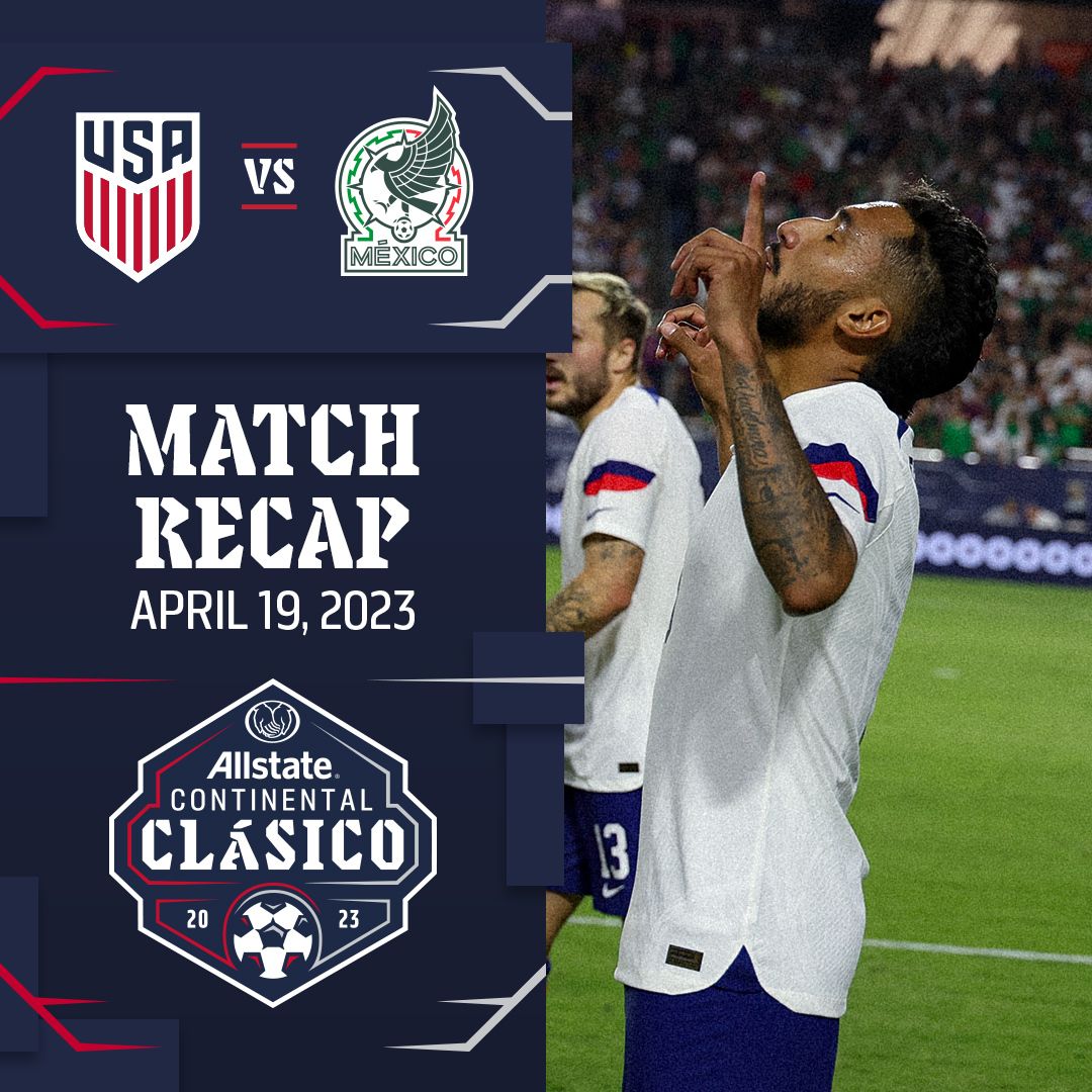 allstate continental clasico usmnt 1 mexico 1 match report stats