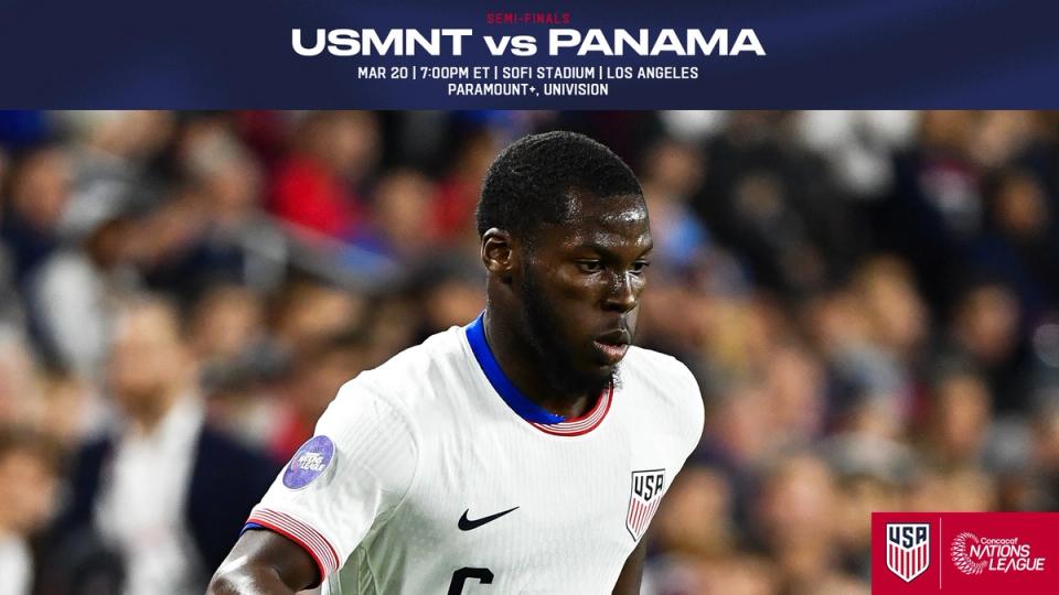 Photo of Yunus Musah text USMNT vs Panama