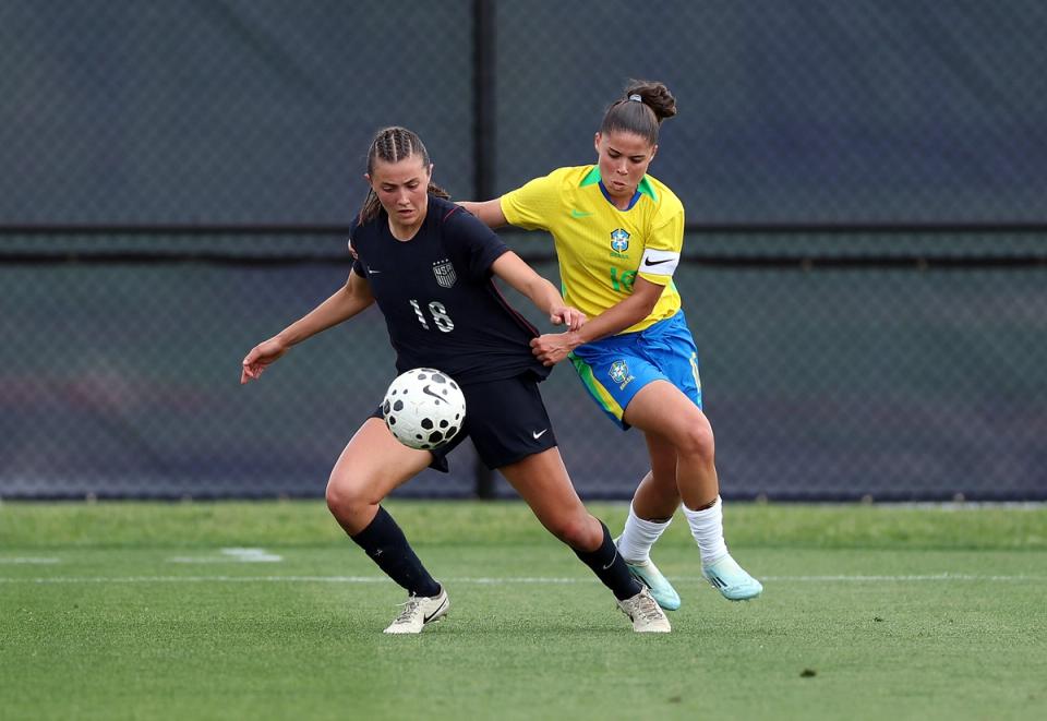 Kimmi Ascanio Scores in Both Matches Against Brazil; Game Suspended in 79th minute Due Inclement Weather