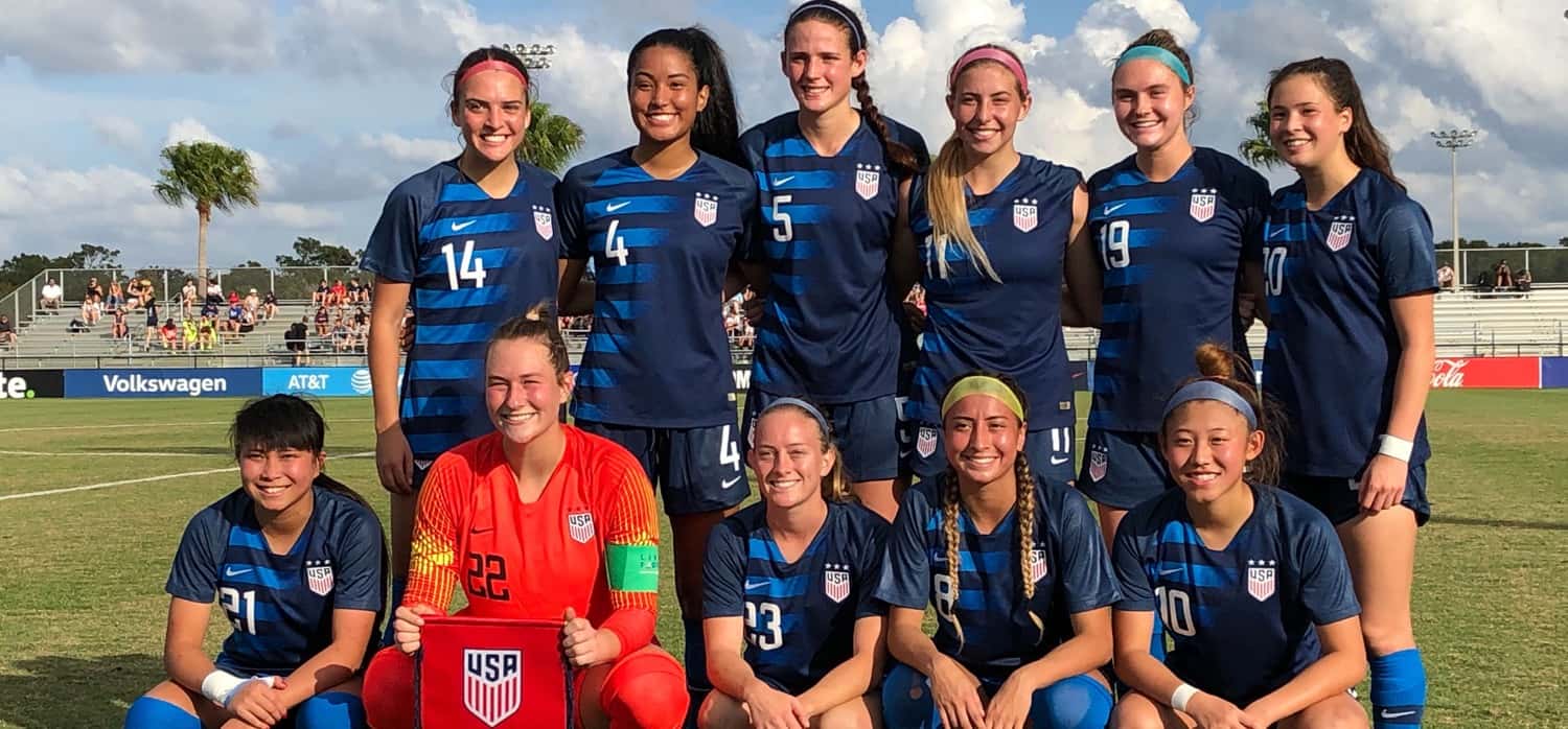 U.S. U 20 WNT Blue Falls 2 0 to France in 2019 Nike Friendlies Opener