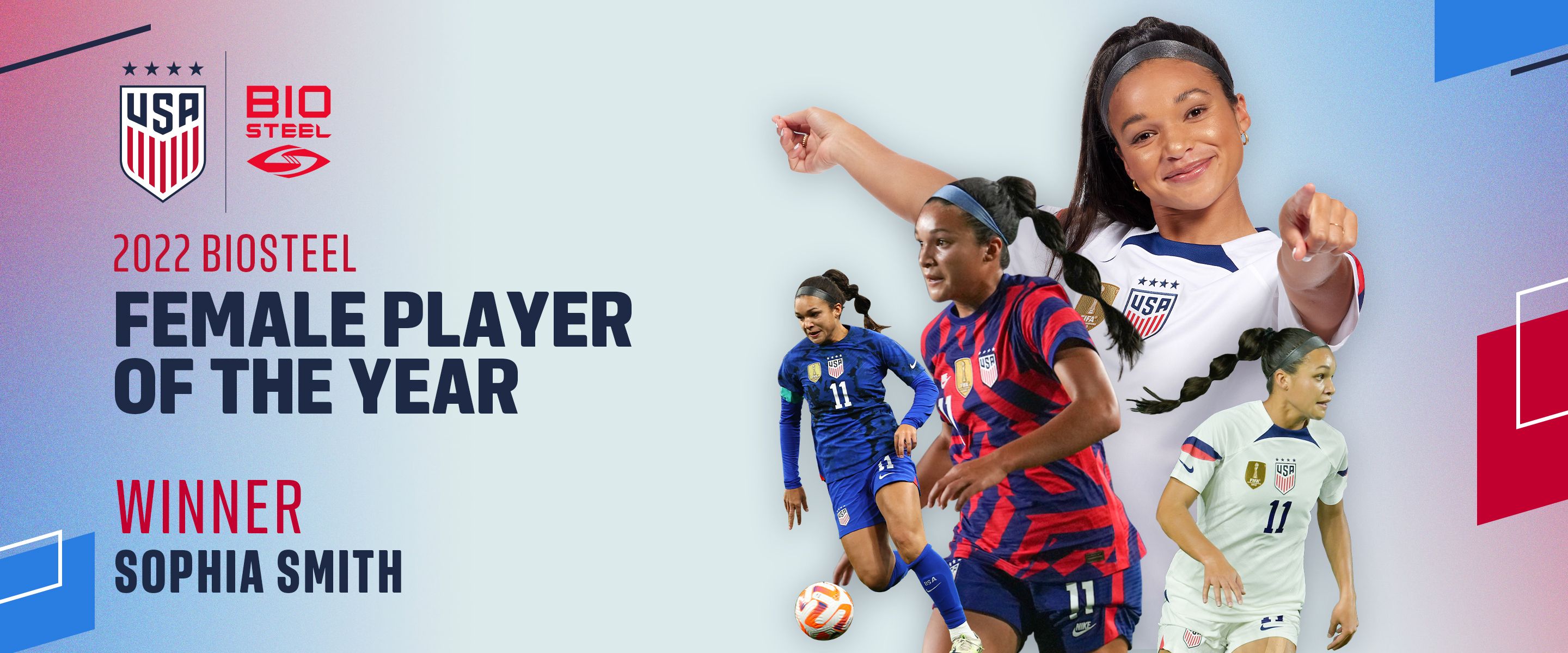 Sophia Smith Voted 2022 Biosteel U.S. Soccer Female Player Of The Year;  Jaedyn Shaw Voted 2022 Chipotle U.S. Soccer Young Female Player Of The Year