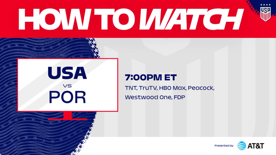 How to Watch: USWNT vs. Portugal 7 p.m. ET TNT truTV HBO Max Peacock Westwood One FDP