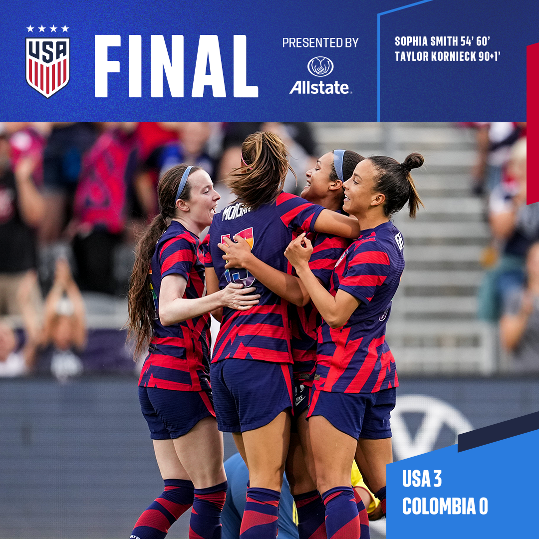 U.S. Women’s National Team Downs Colombia 3-0 In First Of Two Friendly Matches Leading Into 2022 Concacaf W Championship