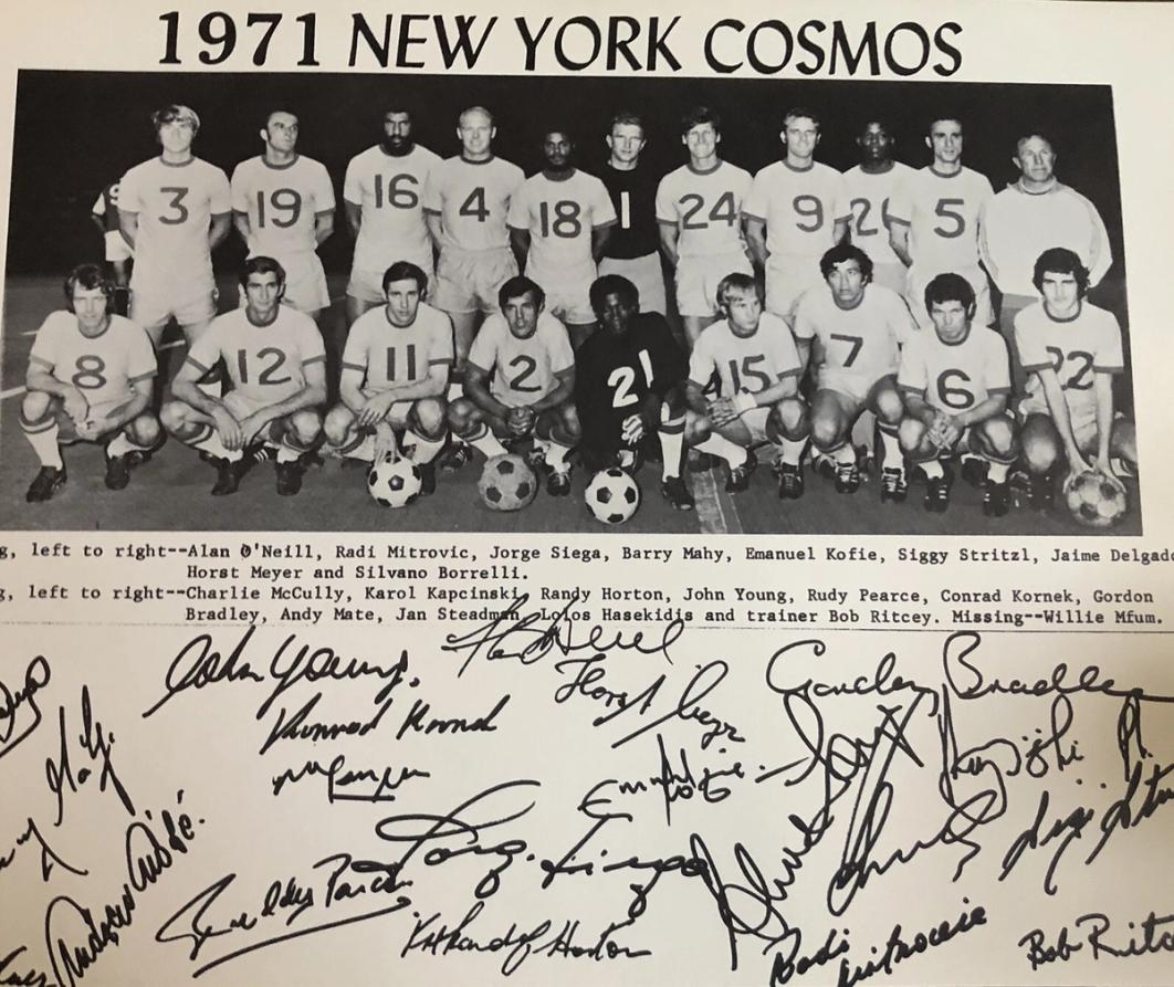Signed Photo of the 1971 NY Cosmos
