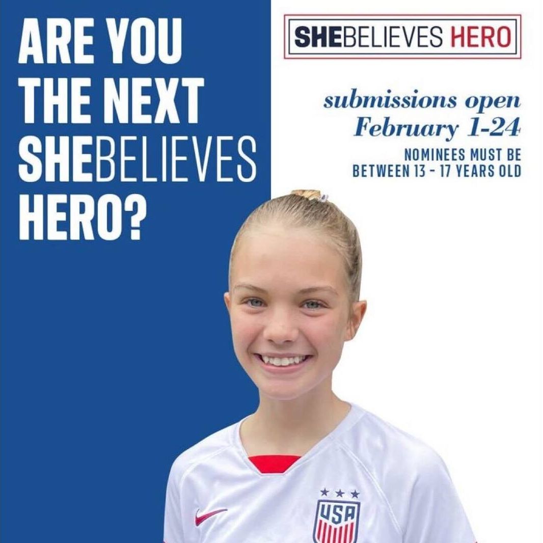 U.S. Soccer Now Accepting Nominations For Sixth Annual SheBelieves Hero; Contest Runs Through Feb. 24