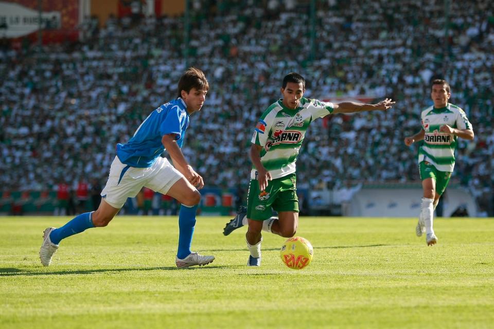 Edgar Castillo in action for his first club in Mexico – Santos Laguna