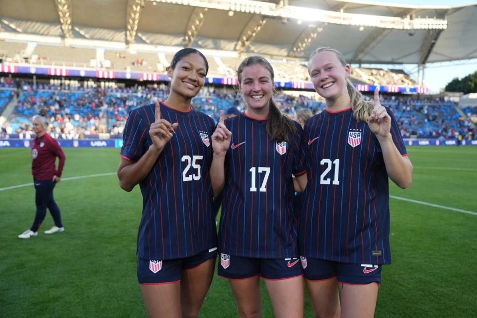 Reilyn Turner (left), Sally Menti (center), Maddie Dahlien (right)