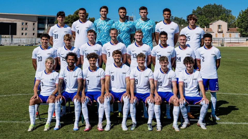 A team photo of the U.S. Men's Olympic National Team
