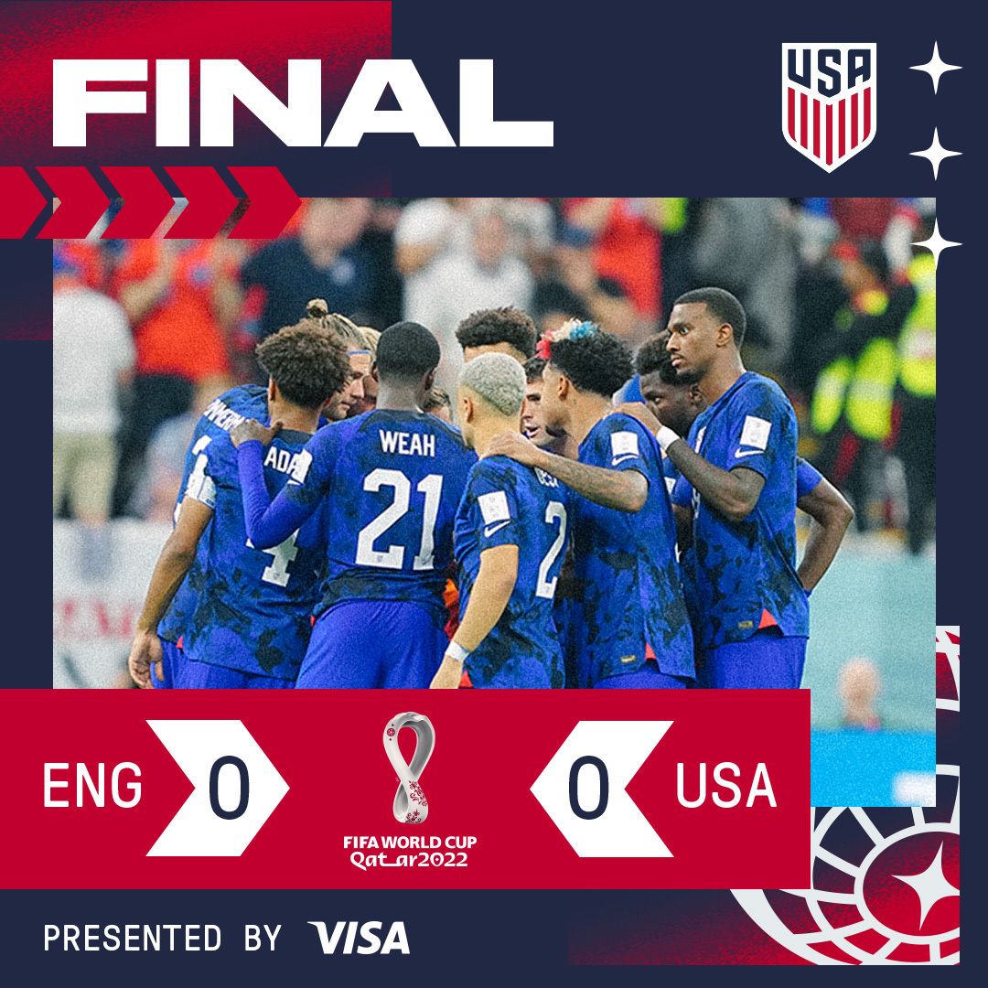 U.S. Men's National Team Earns Hard-Fought Point Against Tournament Favorites England After 0-0 Draw In Second Match Of 2022 FIFA World Cup