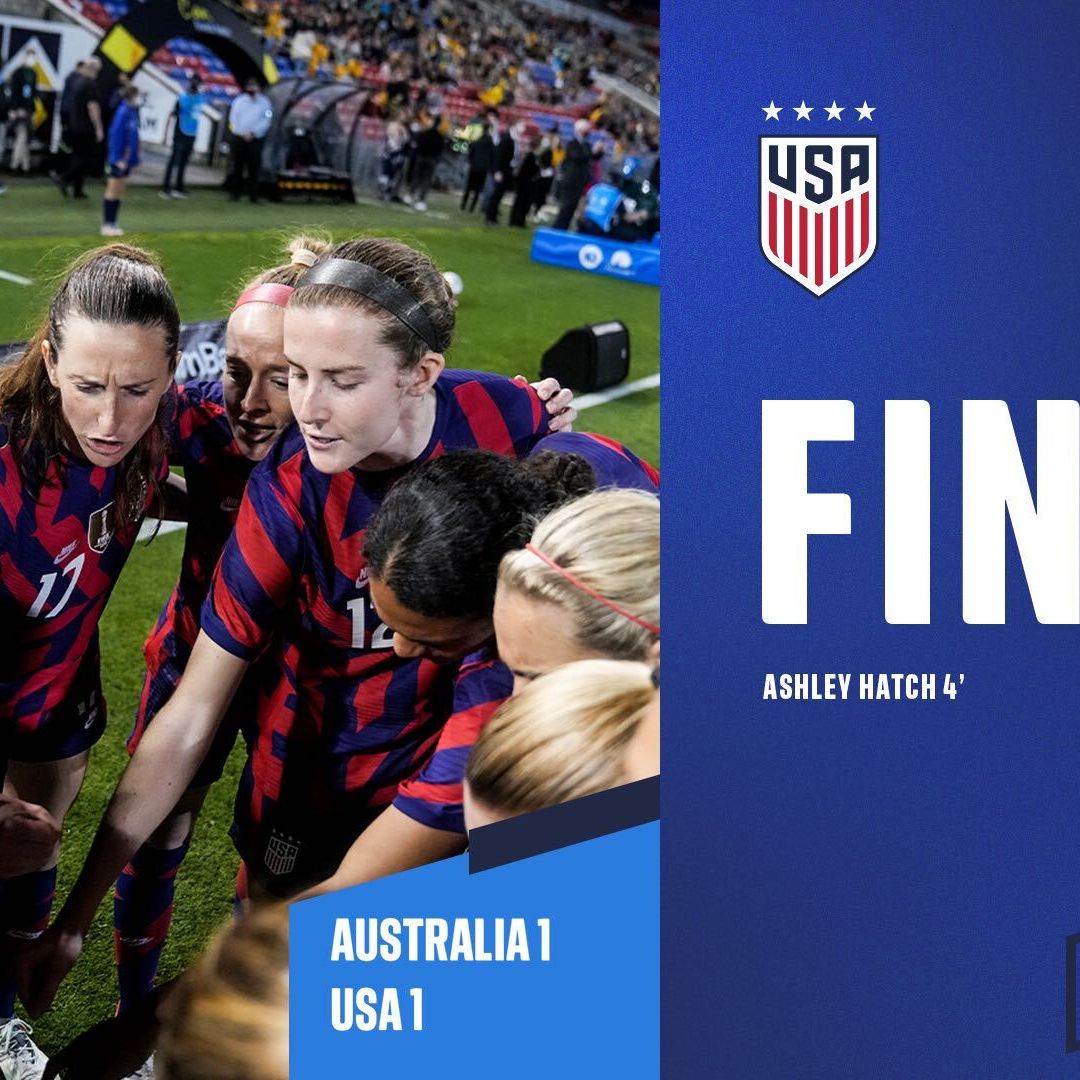 U.S. Women’s National Team Concludes 2021 Schedule With 1-1 Draw Against Australia In Front Of Electric Crowd in Newcastle