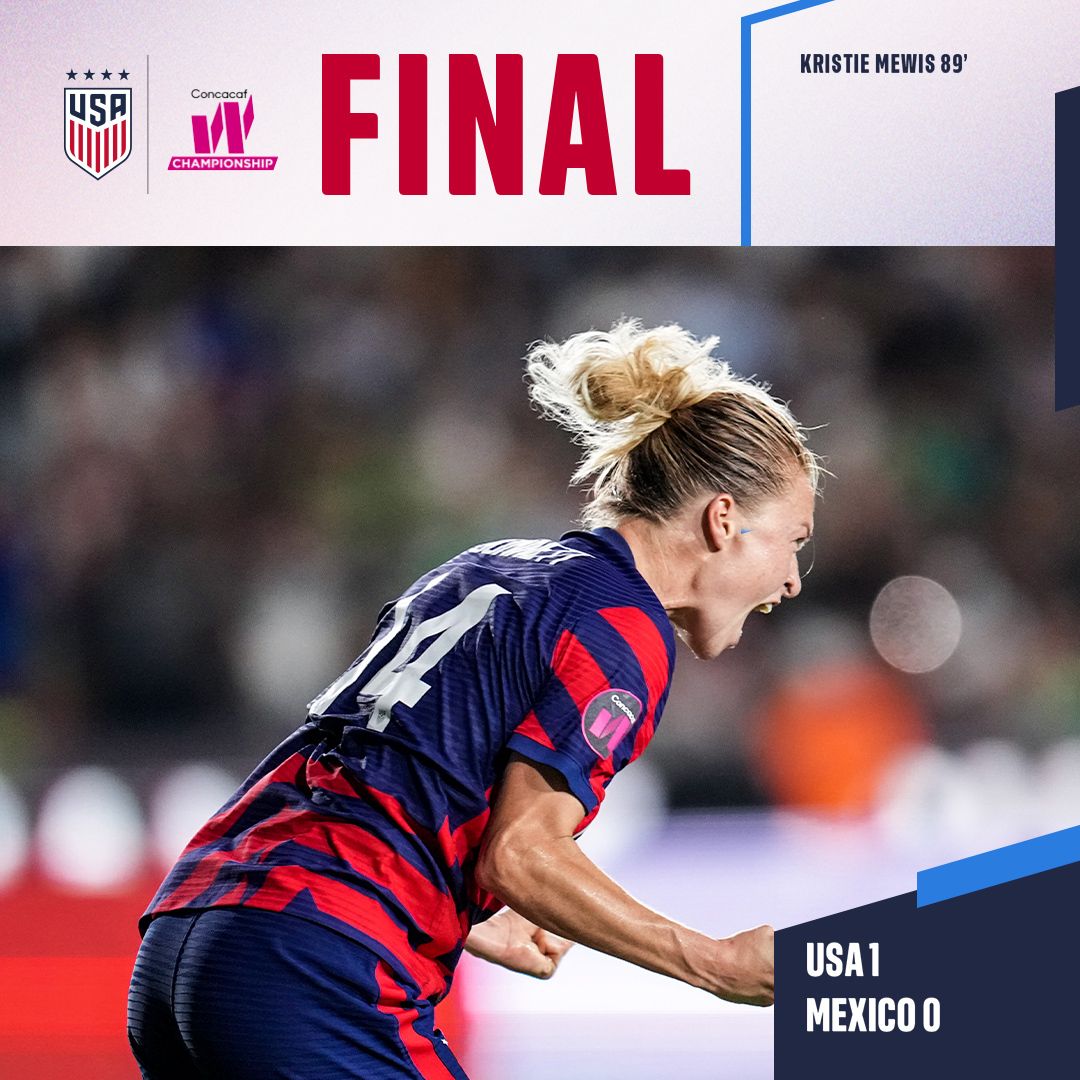 U.S. Women’s National Team Defeats Mexico 1-0 To Claim First In Group A At Concacaf W Championship