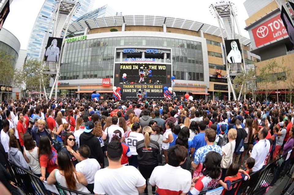 Fans at the L.A. Live Rally