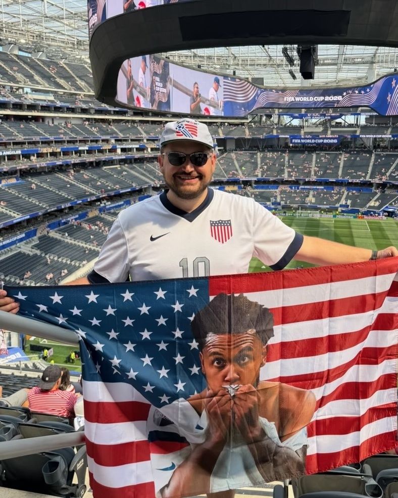 Dovellos at Los Angeles Stadium ahead of the United States’ victory against Paraguay (Photo: Michael Dovellos)