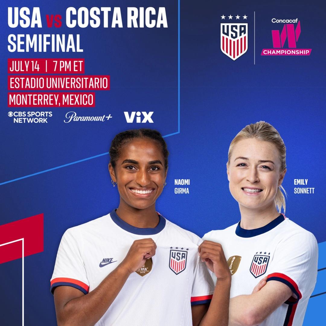Concacaf W Championship USWNT vs Costa Rica Preview TV Channels Start Time Standings
