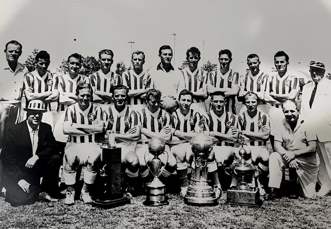 A team photo of the 1958 LA Kickers