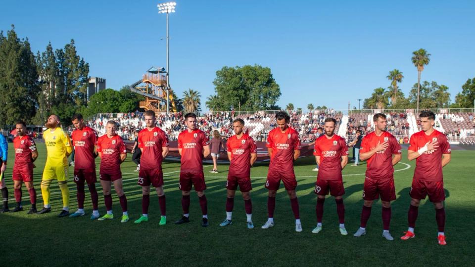 Sacramento Republic Starting 11 at midfield prior to their US Open Cup Matchup against San Jose Earthquakes