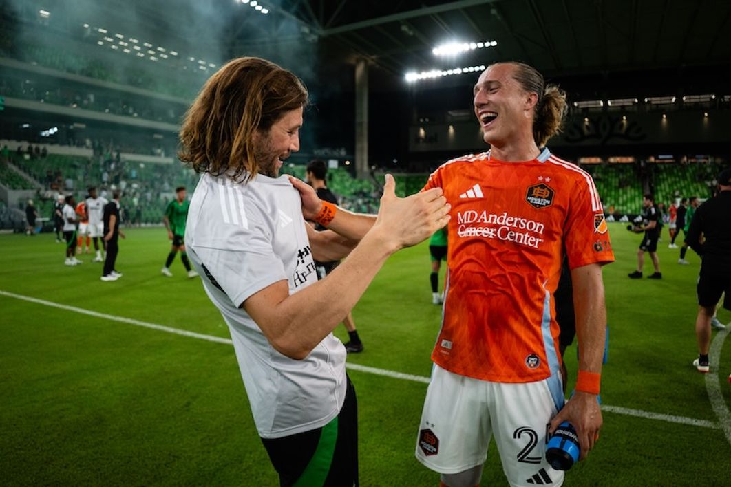 Two Open Cup legends – Sanchez (L) and Griffin Dorsey of two-time Champs Houston Dynamo