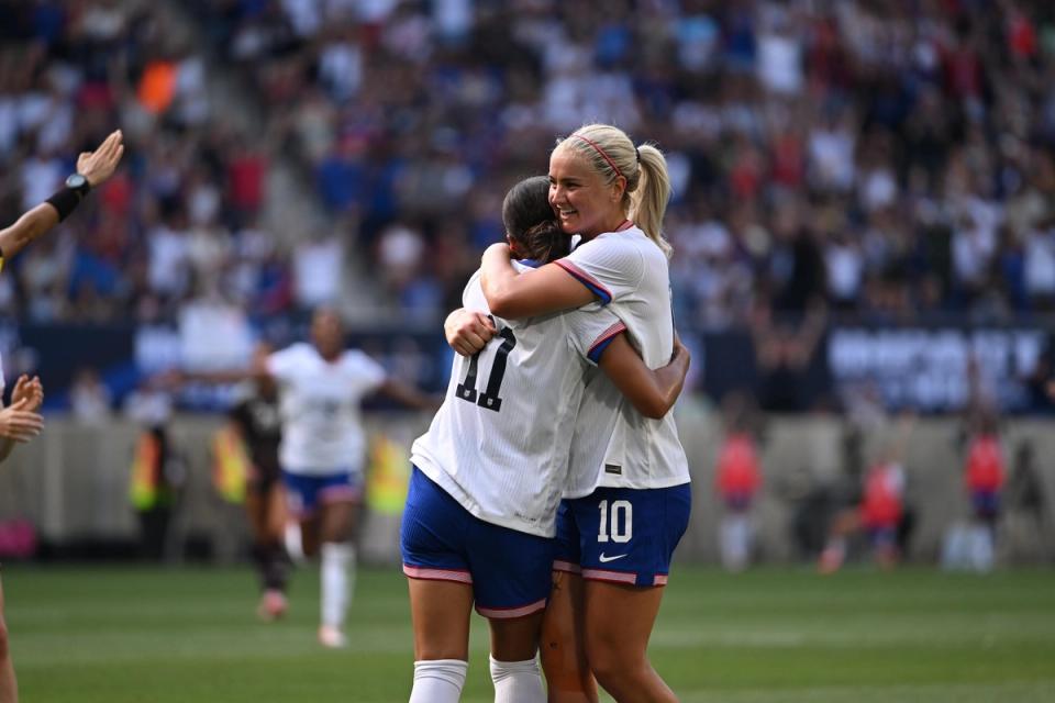 Sophia Smith and Lindsey Horan embrace on the field during a match against Mexico​​​​‌﻿‍﻿​‍​‍‌‍﻿﻿‌﻿​‍‌‍‍‌‌‍‌﻿‌‍‍‌‌‍﻿‍​‍​‍​﻿‍‍​‍​‍‌﻿​﻿‌‍​‌‌‍﻿‍‌‍‍‌‌﻿‌​‌﻿‍‌​‍﻿‍‌‍‍‌‌‍﻿﻿​‍​‍​‍﻿​​‍​‍‌‍‍​‌﻿​‍‌‍‌‌‌‍‌‍​‍​‍​﻿‍‍​‍​‍‌‍‍​‌﻿‌​‌﻿‌​‌﻿​​‌﻿​﻿​﻿‍‍​‍﻿﻿​‍﻿﻿‌﻿‌‌‌﻿​﻿‌﻿​﻿‌‍‌‍​‍﻿‍‌﻿​﻿‌‍​‌‌‍﻿‍‌‍‍‌‌﻿‌​‌﻿‍‌​‍﻿‍‌﻿​﻿‌﻿‌​‌﻿‌‌‌‍‌​‌‍‍‌‌‍﻿﻿​‍﻿﻿‌‍‍‌‌‍﻿‍‌﻿‌​‌‍‌‌‌‍﻿‍‌﻿‌​​‍﻿﻿‌‍‌‌‌‍‌​‌‍‍‌‌﻿‌​​‍﻿﻿‌‍﻿‌‌‍﻿﻿‌‍‌​‌‍‌‌​﻿﻿‌‌﻿​​‌﻿​‍‌‍‌‌‌﻿​﻿‌‍‌‌‌‍﻿‍‌﻿‌​‌‍​‌‌﻿‌​‌‍‍‌‌‍﻿﻿‌‍﻿‍​﻿‍﻿‌‍‍‌‌‍‌​​﻿﻿‌​﻿‍‌​﻿‌‍​﻿‍‌‌‍‌​‌‍‌‍​﻿​​‌‍‌‍​﻿‌‌​‍﻿‌​﻿​﻿​﻿‌‍​﻿‌﻿​﻿​‌​‍﻿‌​﻿‌​​﻿‍‌‌‍‌‍‌‍​﻿​‍﻿‌​﻿‍‌​﻿‍​‌‍‌‌​﻿‌‍​‍﻿‌​﻿‌‍‌‍​‌‌‍​﻿‌‍‌‌‌‍​‌​﻿‌​‌‍‌​‌‍​﻿​﻿‌​​﻿​‍‌‍​‍‌‍‌​​﻿‍﻿‌﻿‌​‌﻿‍‌‌﻿​​‌‍‌‌​﻿﻿‌‌﻿​﻿‌﻿‌​‌‍﻿﻿‌﻿​‍‌﻿‍‌​﻿‍﻿‌﻿​​‌‍​‌‌﻿‌​‌‍‍​​﻿﻿‌‌‍​﻿‌‍﻿﻿‌‍﻿‍‌﻿‌​‌‍‌‌‌‍﻿‍‌﻿‌​​‍‌‌​﻿‌‌‌​​‍‌‌﻿﻿‌‍‍﻿‌‍‌‌‌﻿‍‌​‍‌‌​﻿​﻿‌​‌​​‍‌‌​﻿​﻿‌​‌​​‍‌‌​﻿​‍​﻿​‍‌‍‌​‌‍‌​​﻿‌﻿​﻿‌﻿​﻿‍​​﻿‌‌​﻿​‌​﻿‍​‌‍‌‍​﻿​‌‌‍‌‍​﻿‌​​‍‌‌​﻿​‍​﻿​‍​‍‌‌​﻿‌‌‌​‌​​‍﻿‍‌‍‍‌‌‍﻿‌‌‍​‌‌‍‌﻿‌‍‌‌‌​﻿‌‌‍﻿﻿‌‍​‍‌‍‍‌‌‍﻿​‌‍‌‌​‍﻿‍‌‍​‌‌‍﻿​‌﻿‌​​﻿﻿﻿‌‍​‍‌‍​‌‌﻿​﻿‌‍‌‌‌‌‌‌‌﻿​‍‌‍﻿​​﻿﻿‌‌‍‍​‌﻿‌​‌﻿‌​‌﻿​​‌﻿​﻿​‍‌‌​﻿​﻿‌​​‌​‍‌‌​﻿​‍‌​‌‍​‍‌‌​﻿​‍‌​‌‍‌﻿‌‌‌﻿​﻿‌﻿​﻿‌‍‌‍​‍﻿‍‌﻿​﻿‌‍​‌‌‍﻿‍‌‍‍‌‌﻿‌​‌﻿‍‌​‍﻿‍‌﻿​﻿‌﻿‌​‌﻿‌‌‌‍‌​‌‍‍‌‌‍﻿﻿​‍‌‍‌‍‍‌‌‍‌​​﻿﻿‌​﻿‍‌​﻿‌‍​﻿‍‌‌‍‌​‌‍‌‍​﻿​​‌‍‌‍​﻿‌‌​‍﻿‌​﻿​﻿​﻿‌‍​﻿‌﻿​﻿​‌​‍﻿‌​﻿‌​​﻿‍‌‌‍‌‍‌‍​﻿​‍﻿‌​﻿‍‌​﻿‍​‌‍‌‌​﻿‌‍​‍﻿‌​﻿‌‍‌‍​‌‌‍​﻿‌‍‌‌‌‍​‌​﻿‌​‌‍‌​‌‍​﻿​﻿‌​​﻿​‍‌‍​‍‌‍‌​​‍‌‍‌﻿‌​‌﻿‍‌‌﻿​​‌‍‌‌​﻿﻿‌‌﻿​﻿‌﻿‌​‌‍﻿﻿‌﻿​‍‌﻿‍‌​‍‌‍‌﻿​​‌‍​‌‌﻿‌​‌‍‍​​﻿﻿‌‌‍​﻿‌‍﻿﻿‌‍﻿‍‌﻿‌​‌‍‌‌‌‍﻿‍‌﻿‌​​‍‌‌​﻿‌‌‌​​‍‌‌﻿﻿‌‍‍﻿‌‍‌‌‌﻿‍‌​‍‌‌​﻿​﻿‌​‌​​‍‌‌​﻿​﻿‌​‌​​‍‌‌​﻿​‍​﻿​‍‌‍‌​‌‍‌​​﻿‌﻿​﻿‌﻿​﻿‍​​﻿‌‌​﻿​‌​﻿‍​‌‍‌‍​﻿​‌‌‍‌‍​﻿‌​​‍‌‌​﻿​‍​﻿​‍​‍‌‌​﻿‌‌‌​‌​​‍﻿‍‌‍‍‌‌‍﻿‌‌‍​‌‌‍‌﻿‌‍‌‌‌​﻿‌‌‍﻿﻿‌‍​‍‌‍‍‌‌‍﻿​‌‍‌‌​‍﻿‍‌‍​‌‌‍﻿​‌﻿‌​​‍​‍‌﻿﻿‌