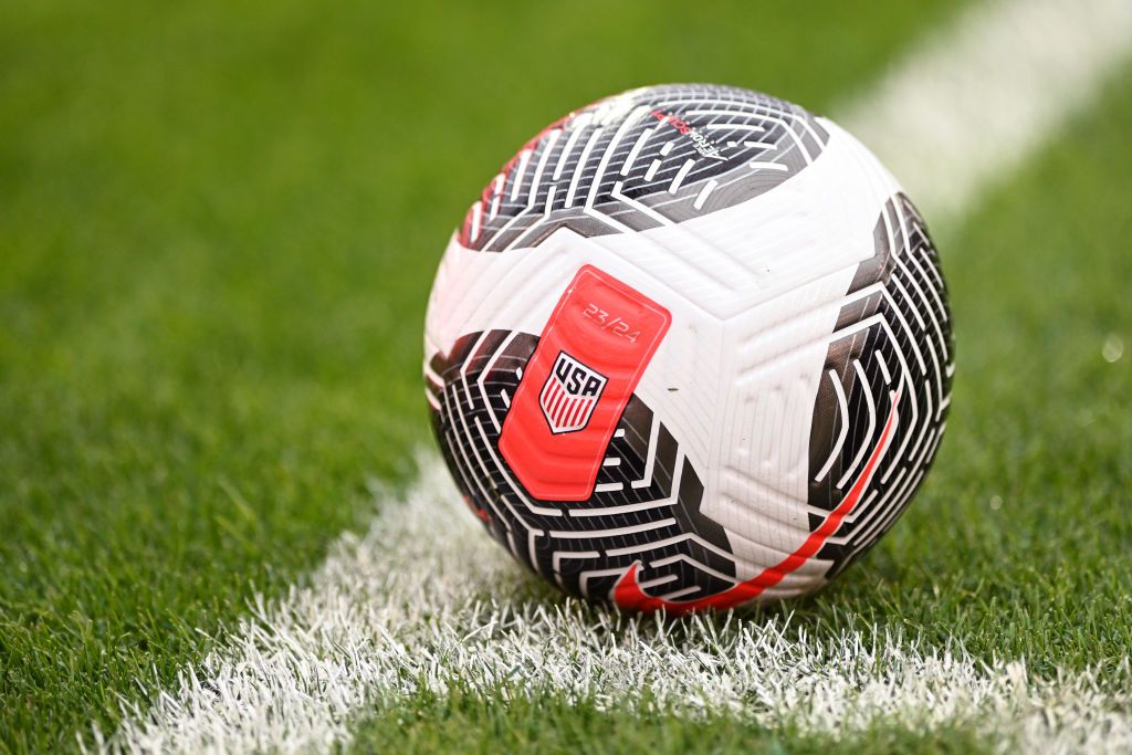 US soccer ball on the field