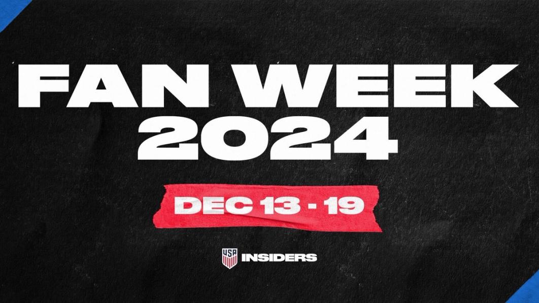 Graphic with text FAN WEEK 2024 DEC 13 - 19