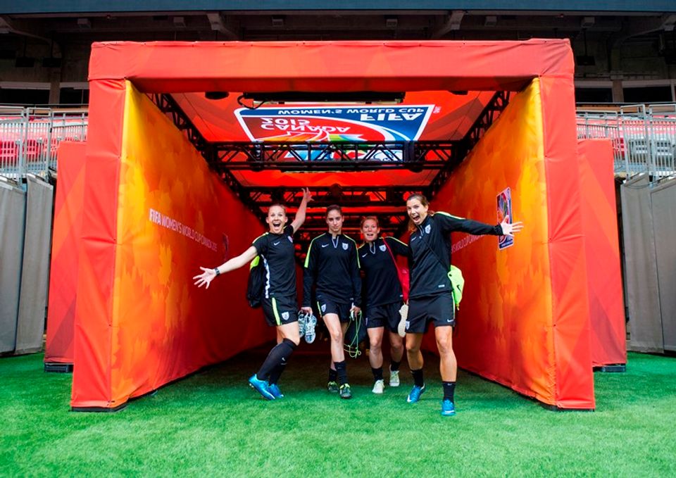 WNT Players in the tunnel Vancouver 