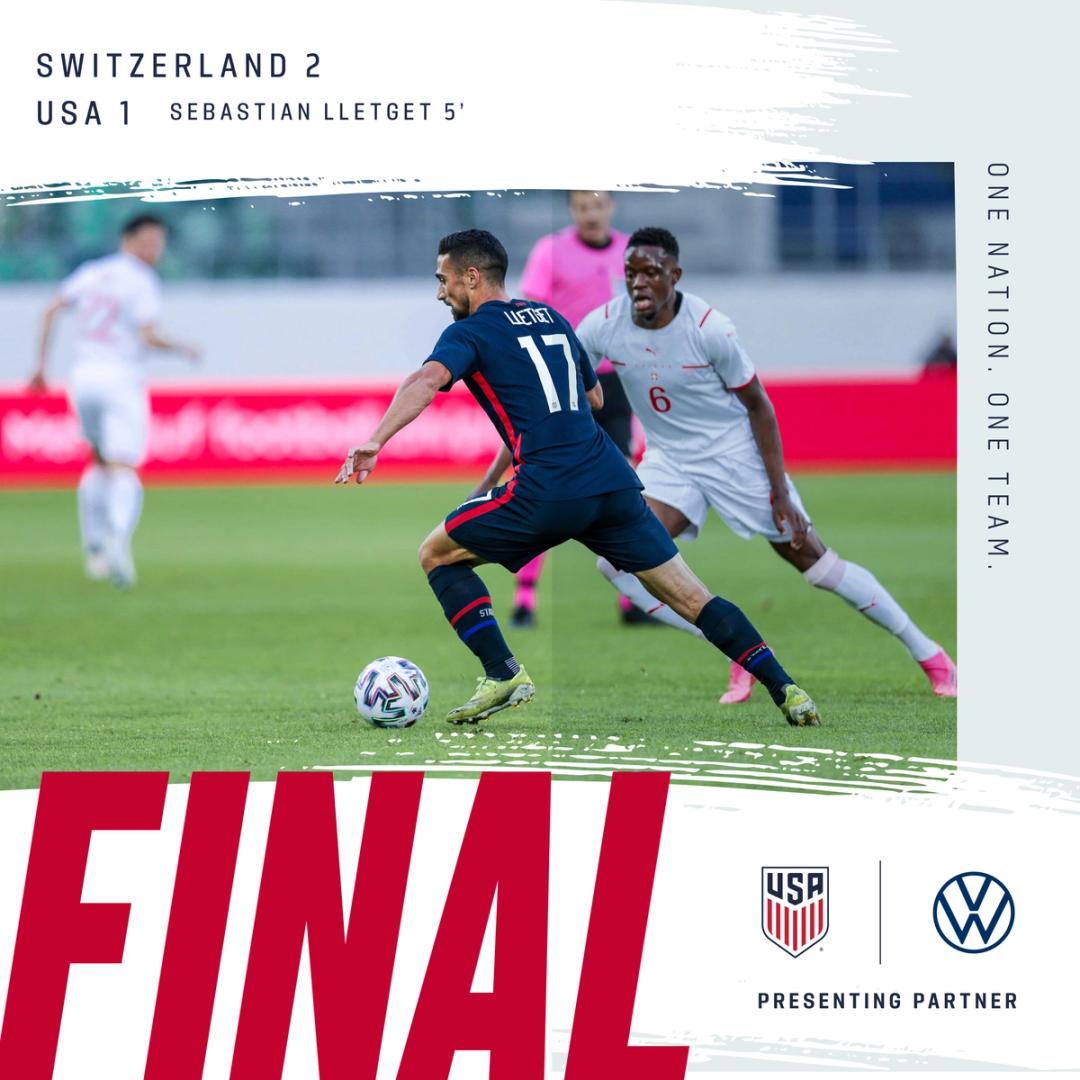 International Friendly USA 1 Switzerland 2 Match Report Stats Standings