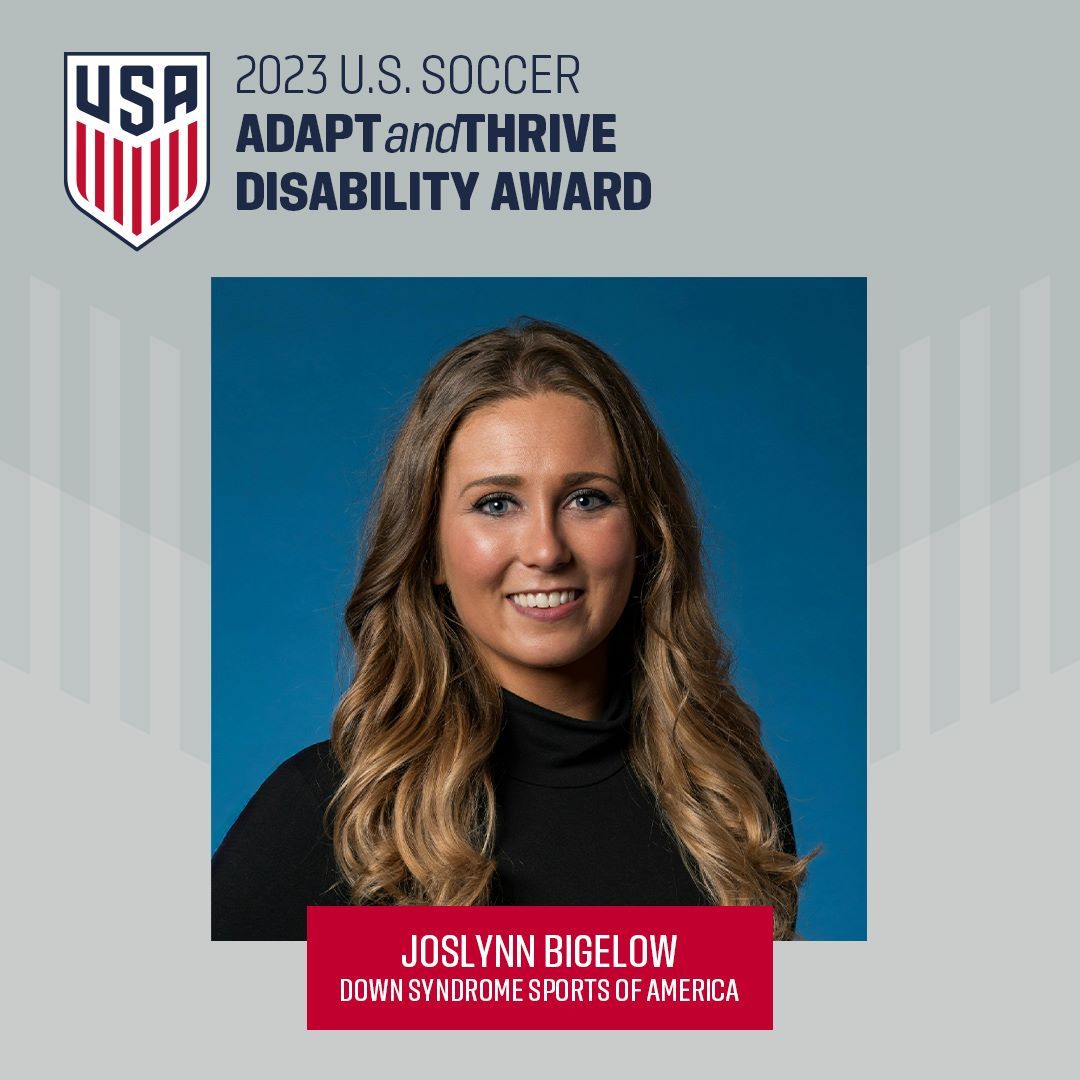 Joslynn Bigelow Wins 2023 U.S. Soccer ADAPTandTHRIVE Disability Award