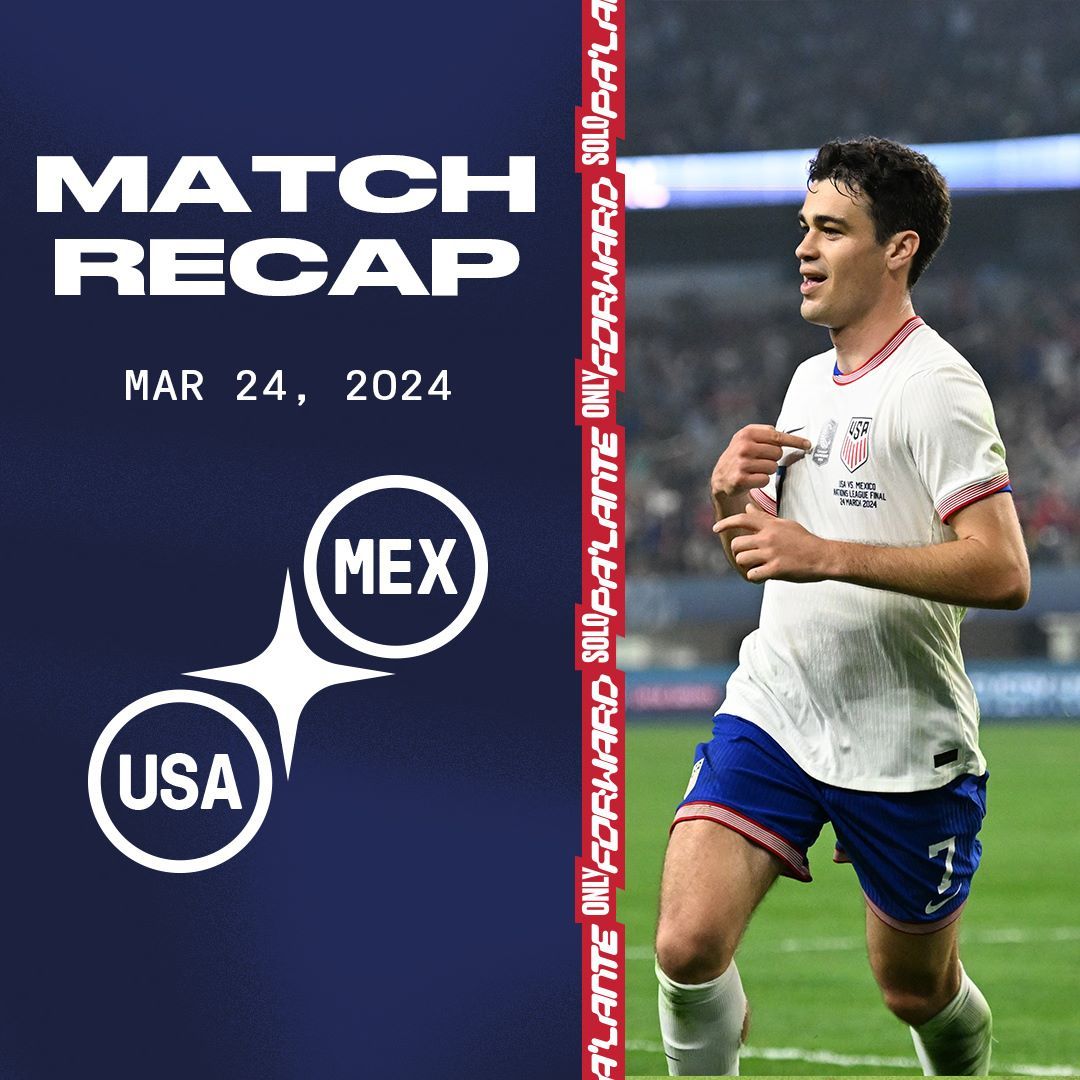 concacaf nations league final usmnt vs mexico score result goals stats match recap
