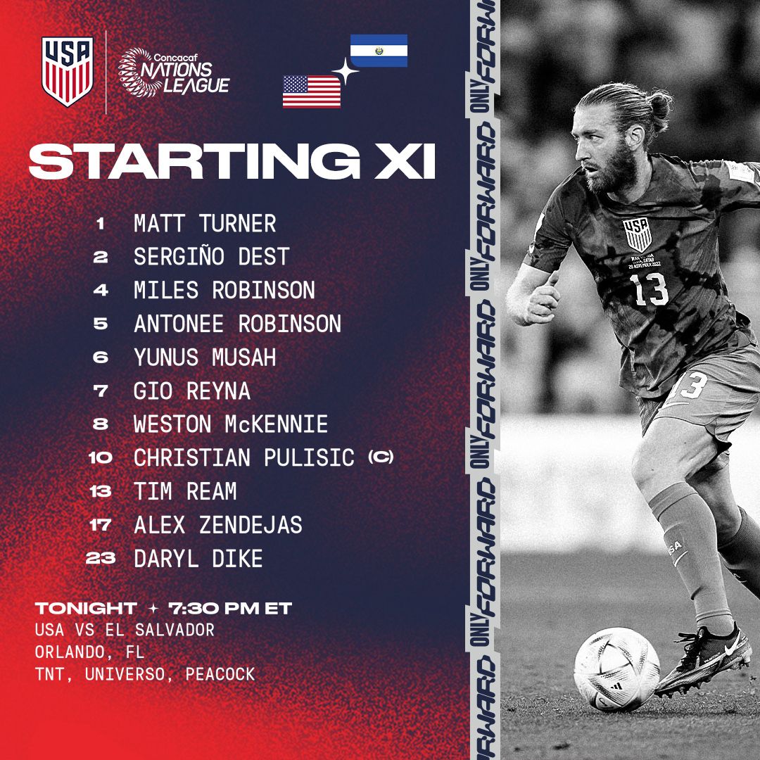 Concacaf Nations League: USMNT vs. El Salvador - Lineups, Schedule & TV Channels